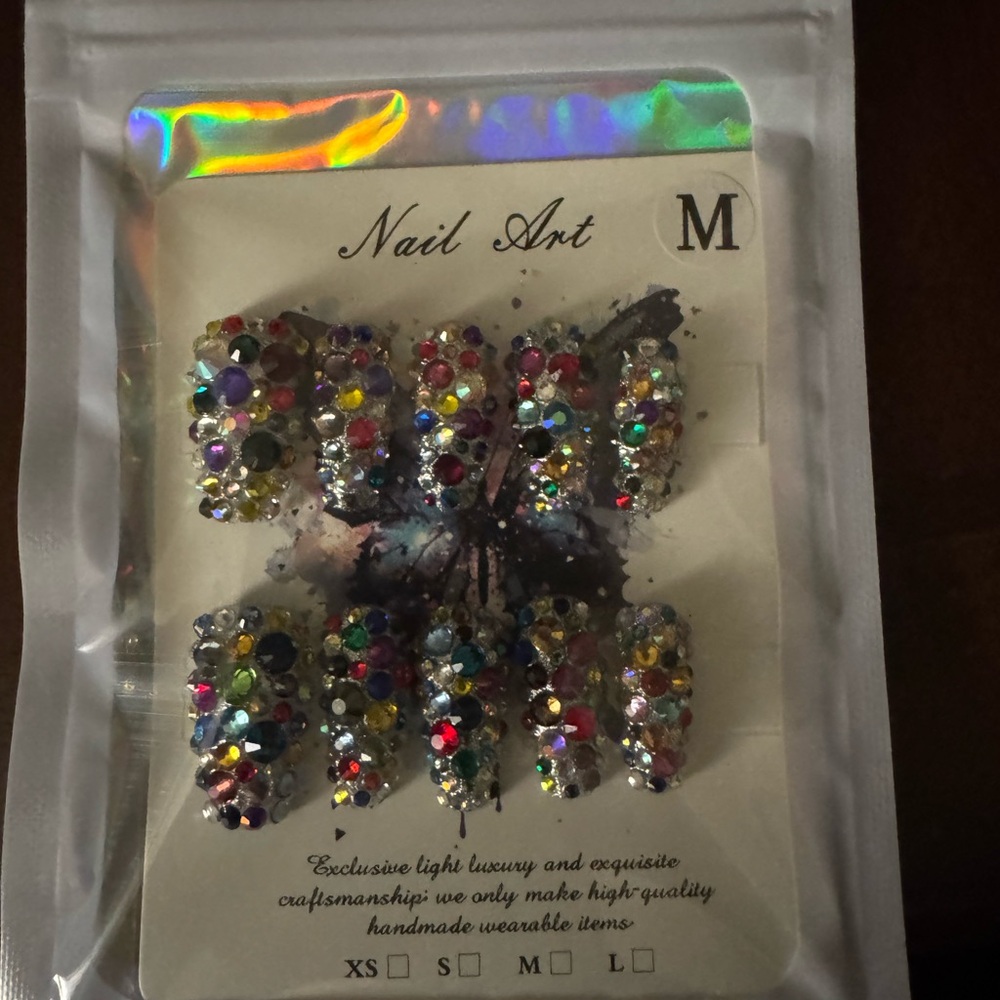 Colorful Rhinestone Nail Art Set